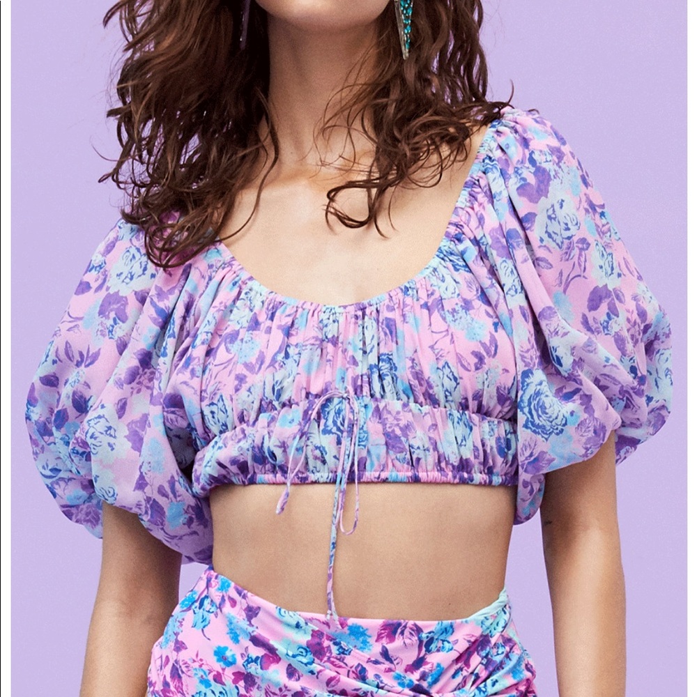 NWT For Love and Lemons Belize crop top